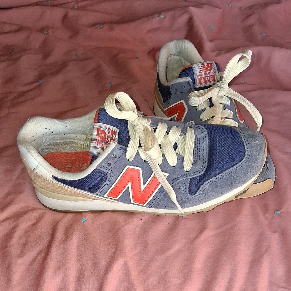 New Balance Navy and Red Sneakers